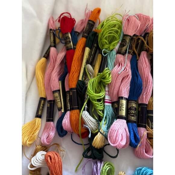 DMC Embroidery Floss Collection Assorted Colors 100% Cotton 50+ Craft Thread Fo - Picture 2 of 16